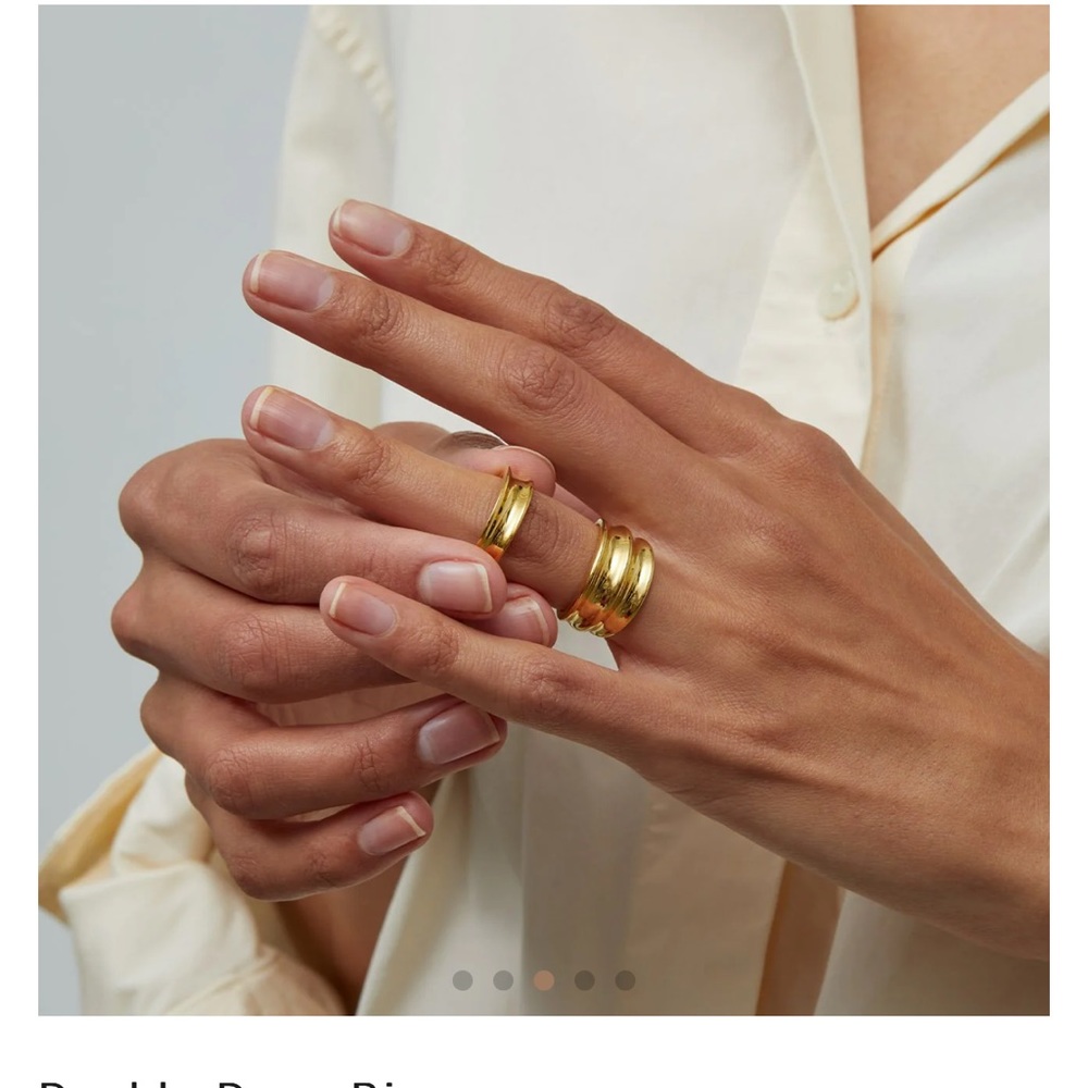 Jenny Bird - Double Dune Ring - Gold - Size 6 - Picture 3 of 5
